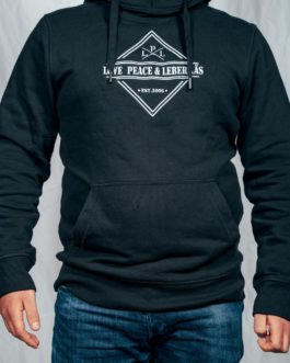 Hoodie „Love, Peace & Leberkäs“