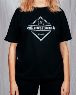 T-Shirt „Love, Peace & Leberkäs“