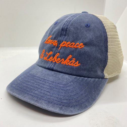 Retro Trucker Cap "Love, Peace & Leberkäs"